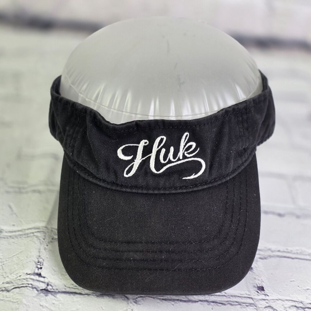 Huk Performance Fishing Visor Black Mesh Adjustable Hat One Size Fits Most